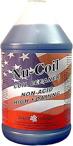 Nu Coil Professional Grade Concentrated Air Conditioner Alkaline Condenser Coil Cleaner 1 Gallon 128 Oz Health Household Amazon Com