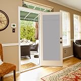 Maritown Blackout Door Curtain 1 Panel French Door Tie Up Easy Install view 7