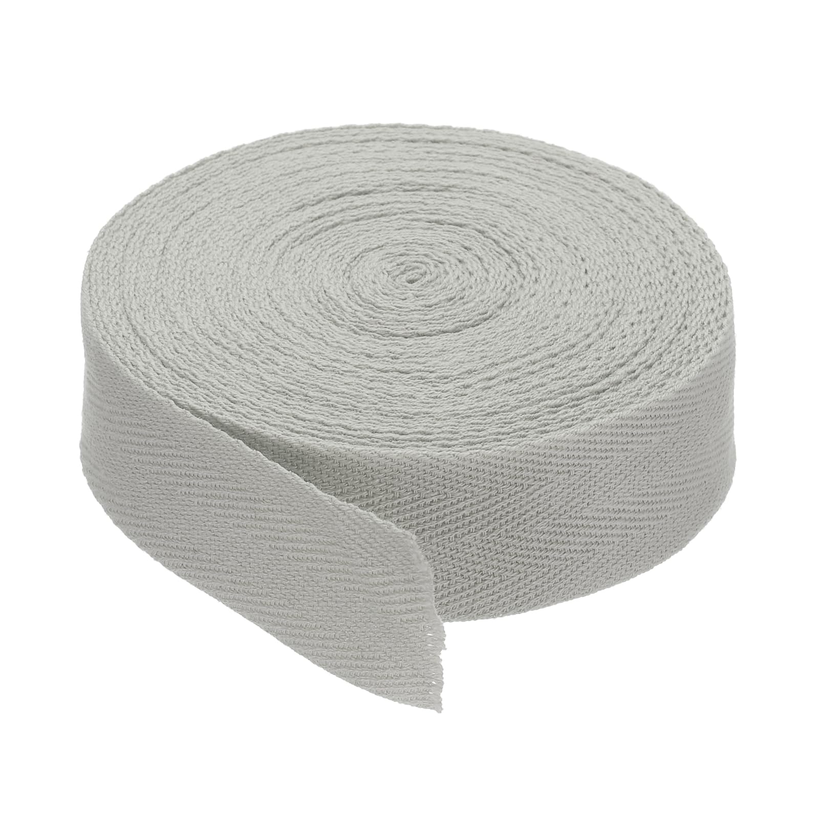 PATIKIL 1.2"/3cm Cotton Twill Tape 10 Yards Cotton Ribbon Bias Binding Tape Herringbone Webbing Trim for Sewing Gift Wrapping Craft DIY Light Grey