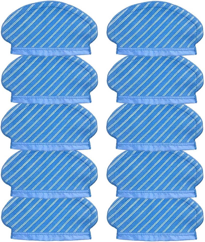 Chuancheng 10Pcs Mop Cloth Mopping Pads Replacement For Ecovacs Deebot Ozmo 920, 950, T5, T5 Max, N7 Robot Vacuum Cleaner