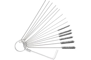 XuLong Carburetor Cleaning Kit Needles Brushes Set for ATV UTV Motorcycle Carb Jet Clean Tool 9 Cleaning Needles + 6 Brushes