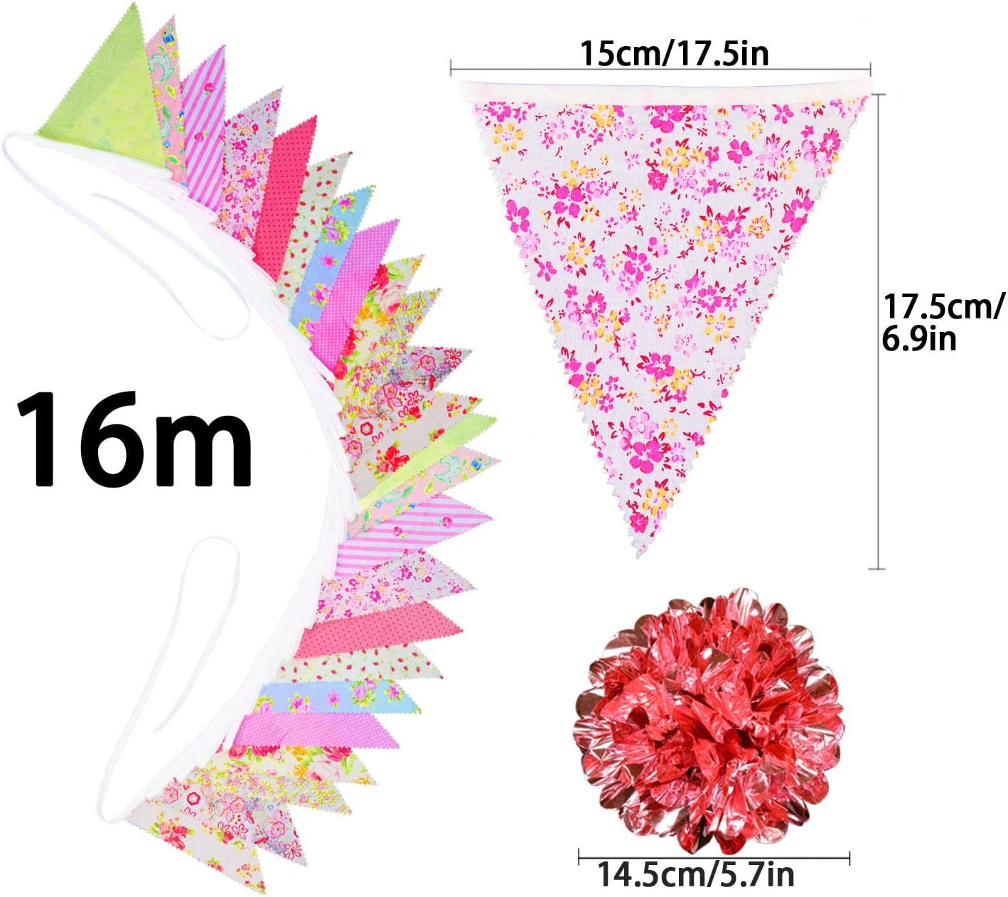 Banderines y guirnaldas para fiestas Banderines de Tela,Banderines