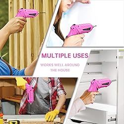 Pink Cordless Screwdriver Set with Rechargeable
