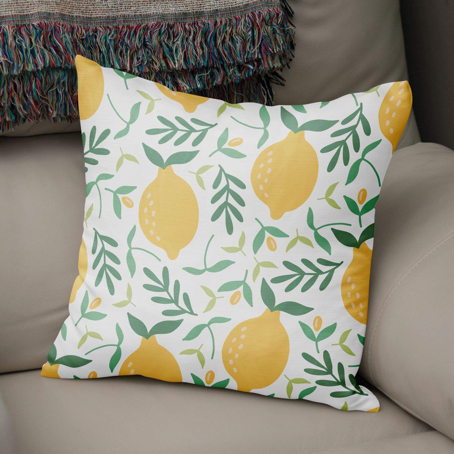 Bonamaison Decorative Cushion Cover Random Pattern, Throw Pillow Covers, Home Decorative Pillowcases for Livingroom, Sofa, Bedroom, Size:50x50 Cm - Designed and Manufactured in Turkey