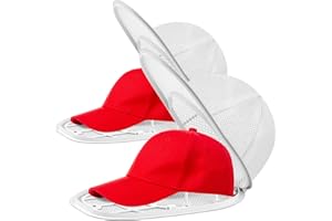 HAIOU Hat Washer Cage Hat Cleaner Hat Washer for Baseball Caps for Washing Machine or Dishwasher for Flat & Curved Hats, White (2-Pack)