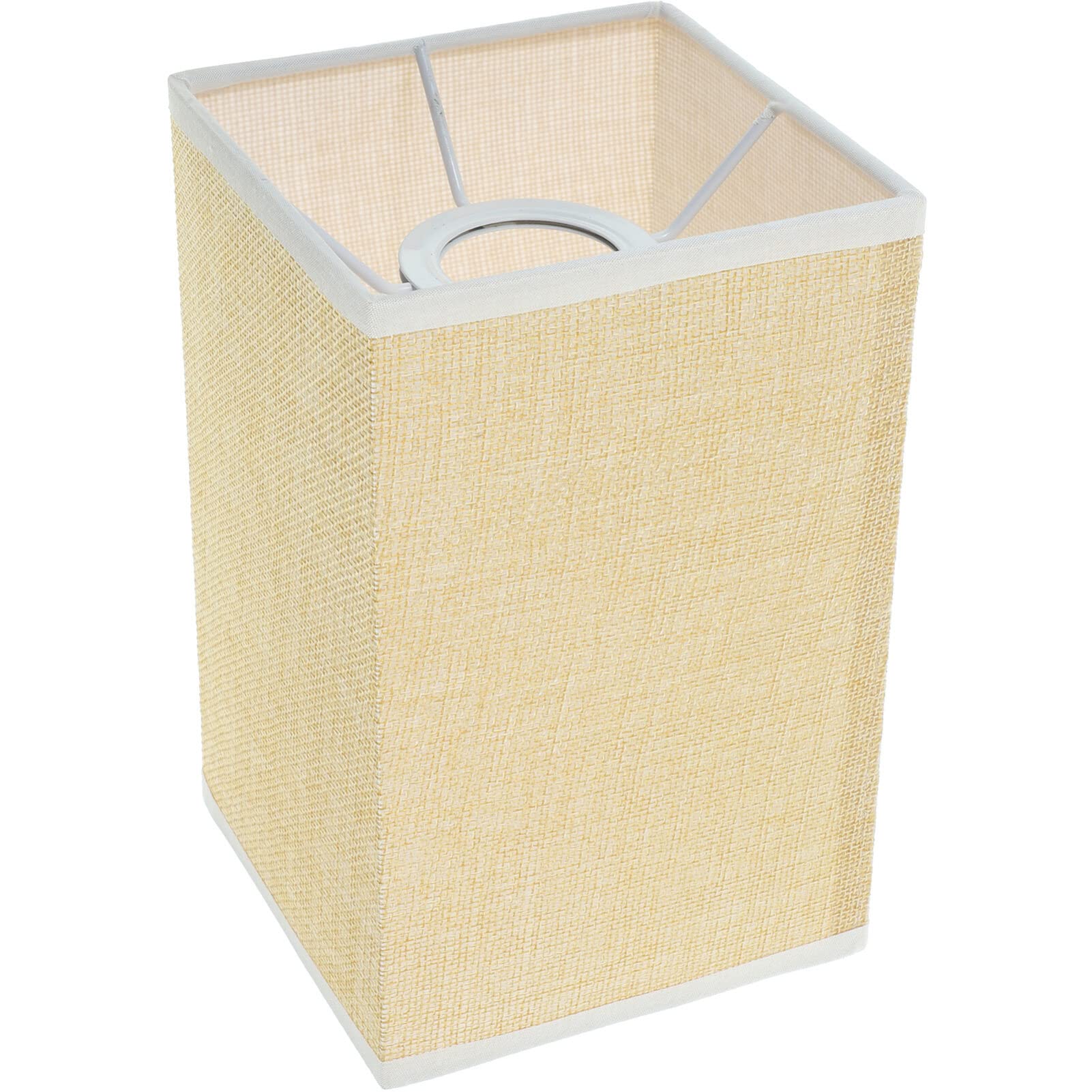 Cabilock Linen Fabric Lamp Shade Square Lampshade Replacement for Table Floor Light Bedside, 7.86X5.11X5.11in