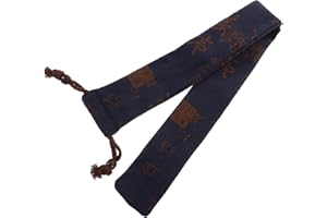 FAVOMOTO Bamboo Flute Protection Bag Native American Flute Bag Flute Carrying Case Flute Storage Bag Flute Pouch Portable Linen Cloth Flute Bag Flute Fitting Woven Tote