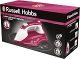 Russell Hobbs Light & Easy Berry Steam Iron 2400W 240ml Ceramic Soleplate view 7