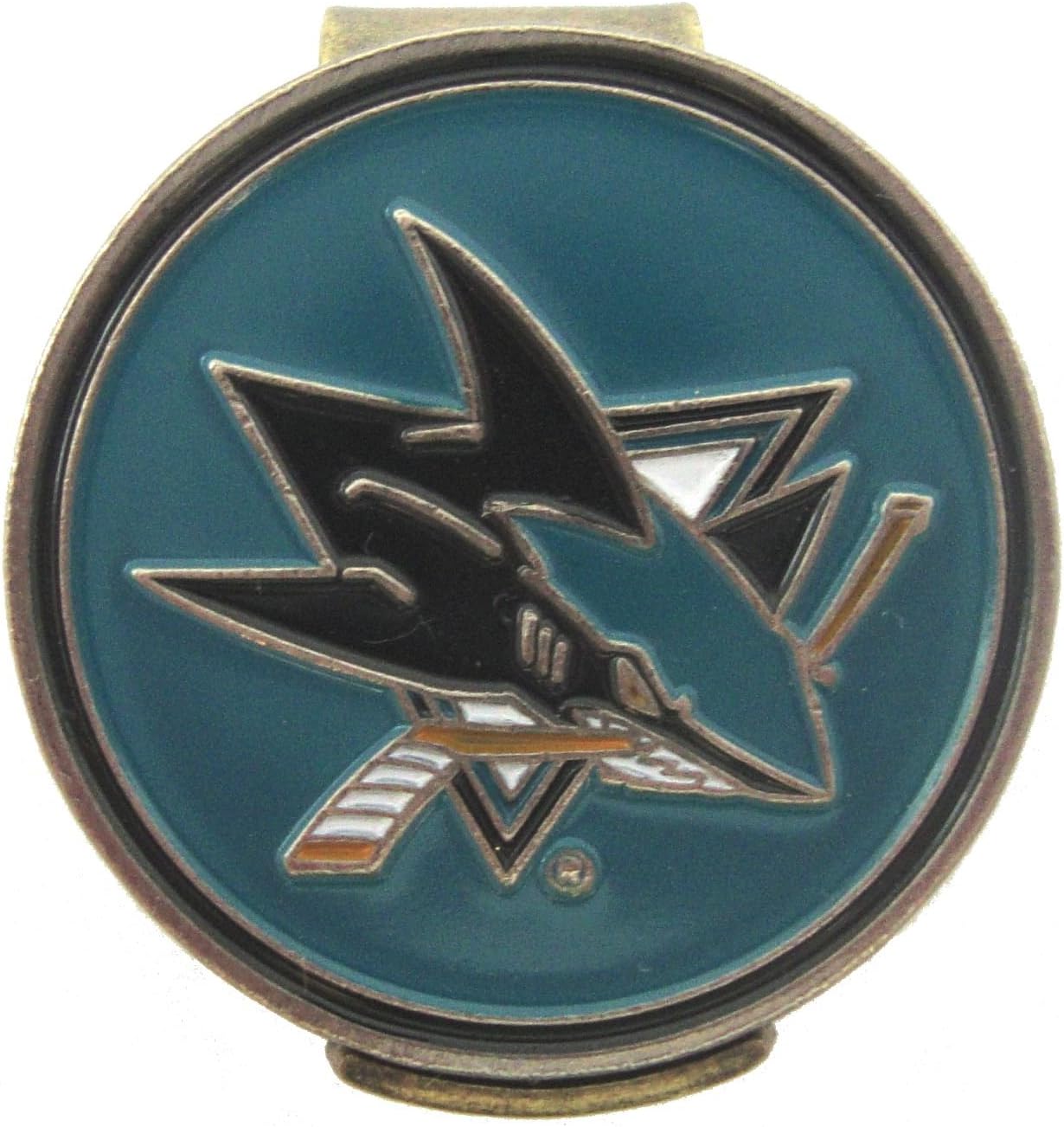 San Jose Sharks Golf Hat Clip with Ball Marker