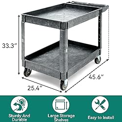 YITAHOME Utility Cart on Wheels, 550 lbs 2 Shelf
