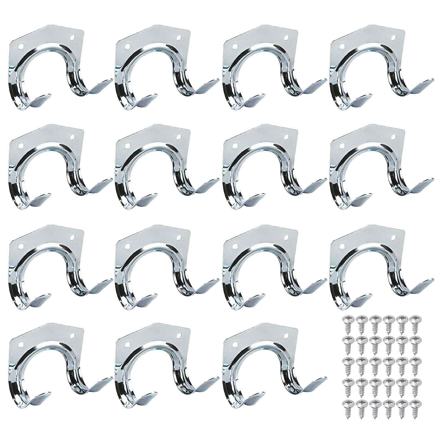 STOUCLA Heavy Duty Shed Hooks Light Hooks,15 Pcs Tool Hanger Hooks,Storage Hooks for Hanging Warehouse,for Hanging Ladder & Ropes,Wall Mount Garage Hooks