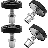 4 Pack 35mm Shaft Diameter Car Lift Round Tray Rubber Pads Fit for 2 Post Car Lift, Screw Up Car Lift Feet Pad, Heightening Feet Plus High Car Lift Tray