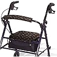 Universal Rollator Walker Seat and Backrest Rollbar Covers Set Adjustable Soft Walker Cover Accessories Unisex