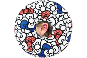 Juowzph Piercing Pillow for Side Sleepers Bow Tie Ear Piercing Pillow with Holes for Ear Pain, Cute O-Shaped Donut Pillow for Ear Piercing Pain CNH Side Sleeping Ear Piercing Protector