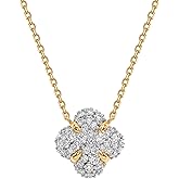 MEVECCO Dainty Gold Necklace For Women 18k Gold Plated Full CZ Pendant Necklace Handmade Necklace Jewelry Everyday Wear