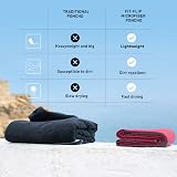 Fit-Flip Changing Robe Microfibre Swim Poncho Coral Gray L view 4