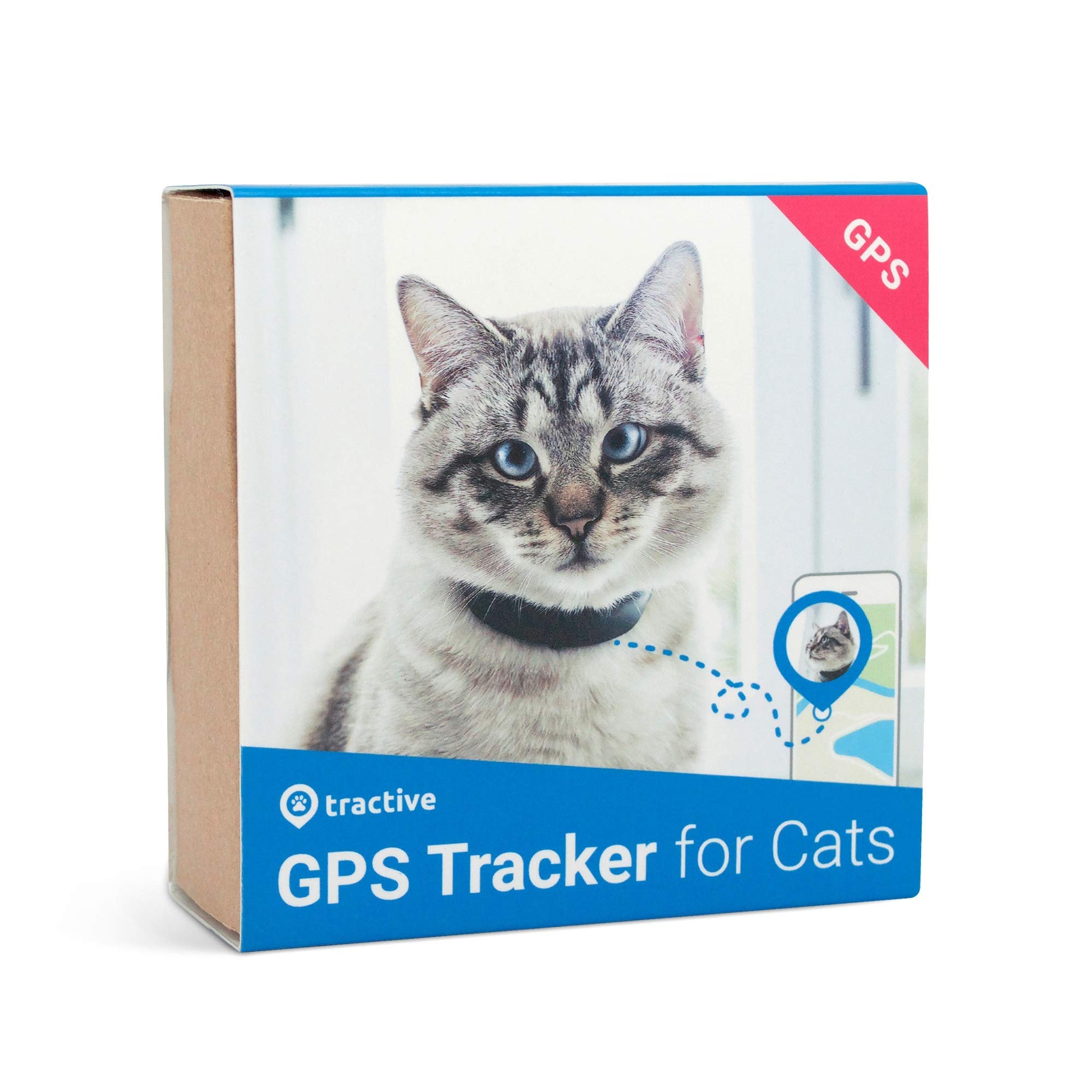 Tractive GPS Tracker Collar for Cats, unlimited Range, Waterproof