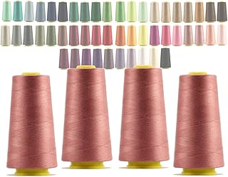 4 Konen Overlockgarn 40S/2 (153 Altrosa) / Lialina® / je 2700 Meter