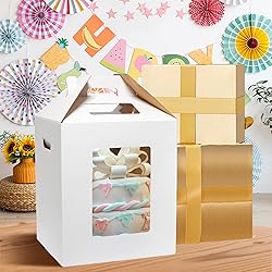 Wowxyz 8 Pack Tall Cake Boxes for Tier Cakes