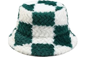 Dirholl Women's Winter Faux Fur Fuzzy Warm Bucket Hat