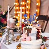 Pargleev 13th Glittery Royal Birthday Cake Topper with Stars Blue view 5