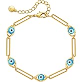 SBI Jewelry Lucky Evil Eye Bracelet for Women Family Lucky Charm Blue Red White Clear CZ Cubic Zirconia Spiritual Bracelet Birthday Anniversary