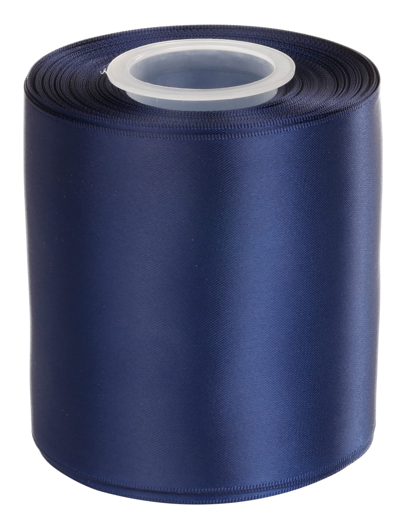 Ribbonitlux 100mm Wide Double Face Satin Ribbon 22 Meters (370-Navy Blue, Set for Bow, Party Decor, Sewing Applications, Wedding and Craft