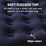 Green Haven Double Blow Up Airbed – 191x137x22 cm Waterproof Flocked view 6
