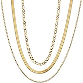UMAOKANG Gold Plated Stainless Steel Layered Choker Necklace Jewelry Gift for Women