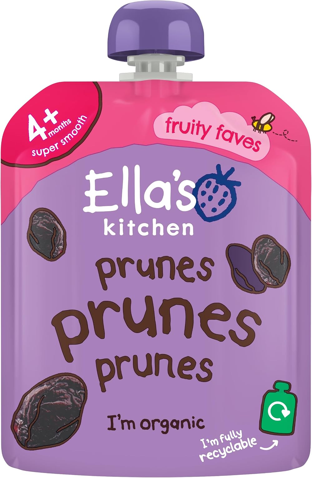 Ella's Kitchen First Taste Prunes 70g Organic Baby Food 7 Pack