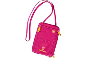 MO4TRAVEL Travel Neck Wallet Travel Pouch & Passport Holder - Anti Pickpocket RFID Passport Holder & Travel Wallet - Crossbody Wallet