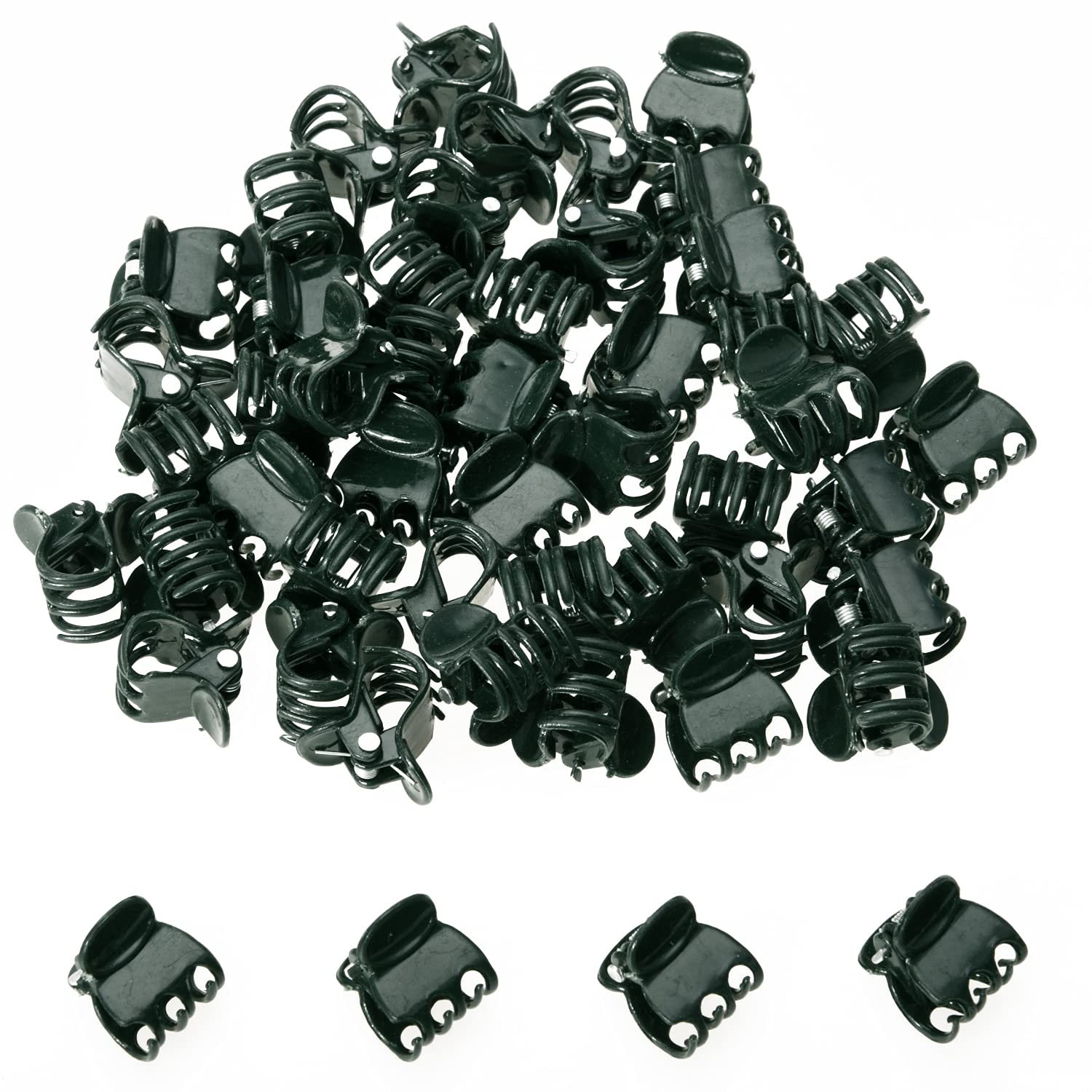 XNHIU Euvoym 100 PCS Orchid Clips Dark Green Garden Plant Clips Plant Support Clips for Flower Orchid Stem (100)