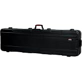 Gator Cases Frequent Flyer's Series Molded Flight Case for Slim Extra Long 88-Note Keyboards with TSA Approved Locking Latches and Recessed Wheels, (GTSA-KEY88SLXL)