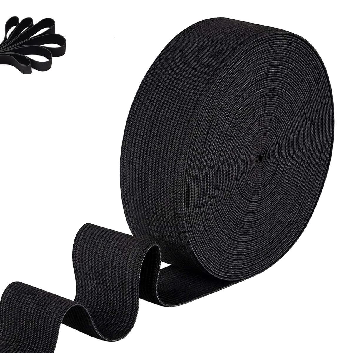 Elastic Band, 10 m Sewing Elastic Bands, Width 30 mm, for Trousers, Sewing, DIY Handmade, Black