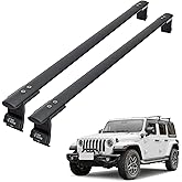 JOYTUTUS Roof Rack Cross Bars Compatible with 2007-2026 Wrangler JK JL & Gladiator JT (Only for Hard Top), 550 LBS Roof Top Crossbars Luggage Kayak Ski Bike Cargo Carrier Bars