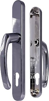Polished Chrome UPVC Door Handles Lever/Lever 92mm PZ 210mm Screw to Screw view 9