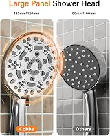 Cobbe High Pressure Shower Head and Hose Set 8 Modes 1.5M Universal view 6