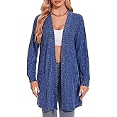 MONNURO Plus Size Cardigan Sweaters for Women Oversized Long Cardigan Open Front Sweaters Outwear with Pockets