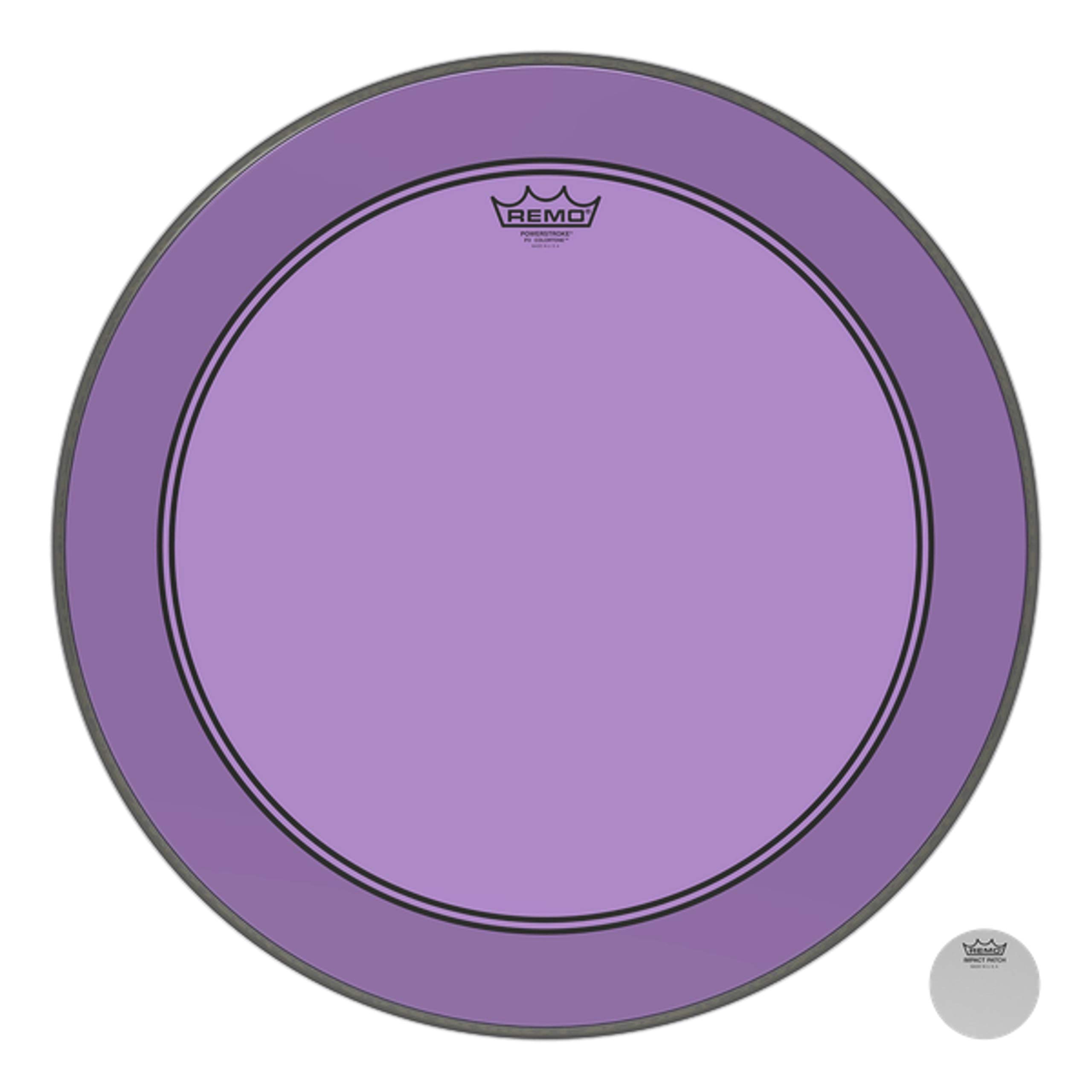 Remo Colortone Powerstroke 3 Drum Head Clear 18 Inches P3-1318-CT-PU Purple