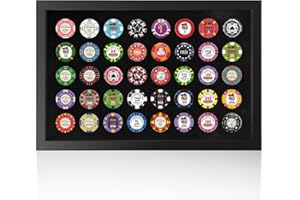 Poker Chip Display Case for 40 Chips