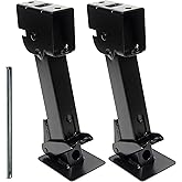 MaxxHaul 50970 Trailer Swing Down Stabilizer Jacks Telescoping RV Camper Accessories 1000 Lbs Capacity Each 12-18 inch | Set of 2