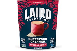 Laird Superfood Non-Dairy Superfood Creamer - Coconut Powder Coffee Creamer - Sweet & Creamy - Gluten Free, Non-GMO, Vegan - 16 oz. Bag, Pack of 1