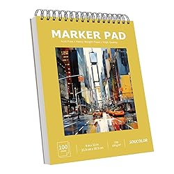 Soucolor 100 Sheets Marker Paper