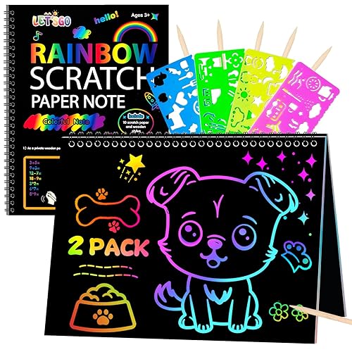 Rilso Christmas Presents,Halloween Gifts,3 4 5 6 7 8+Years Old Girls Boys Gifts,Rainbow Scratch Art Books for Kids Presents for 3-5-10,Kid Toys for 3-12Years Old Girls Boys
