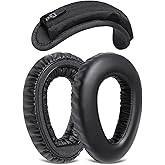 Voarmaks Earpads Headband Cushion Cover Refresher Kit Compatible with Sennheiser PXC550, PXC 550-II, PXC480, MB660 UC, MB 660 MC Headphone, Protein Leather Replacement Ear Pads with Memory Foam