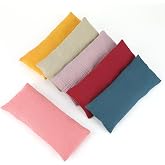 CrystalSylara 6 Pack Soft Cotton Eye Pillow Case Gauze Removable Unscented Eye Pillow Cover 9.06 x 4.53 Inches for Yoga Relaxation Sleeping Meditation Spa Migraine Relief Massage- Relaxing Colors