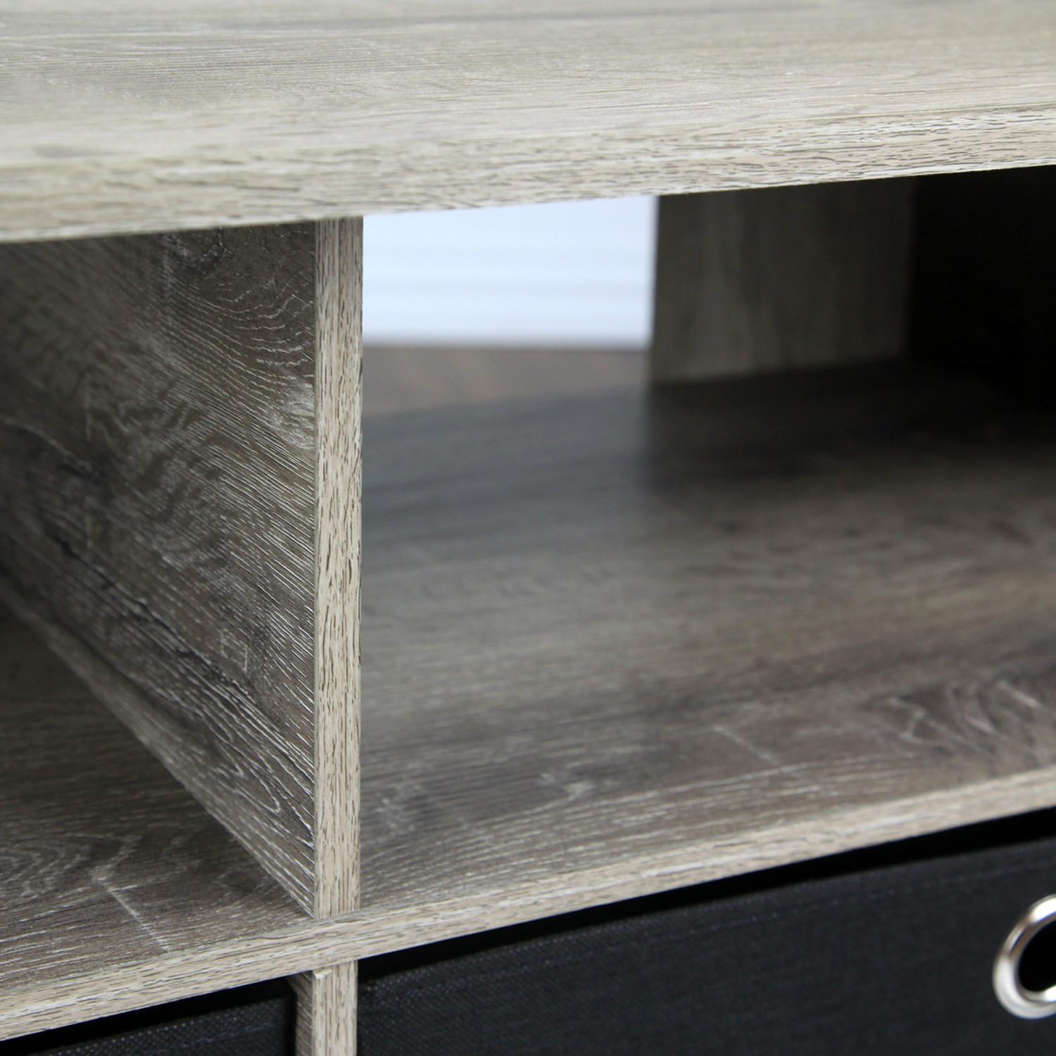 Furinno ANDREY TV Stand, Entertainment Center, TV Console for TV up to 46 Inch with Bin Drawers, for Living Room Bedroom, French Oak - Image 4