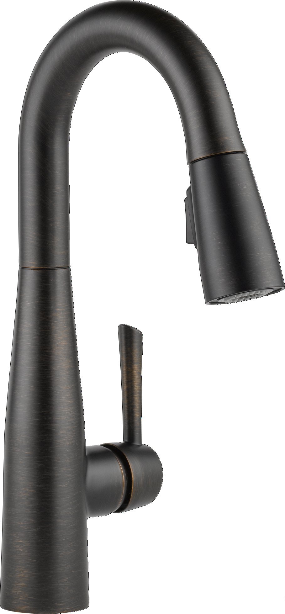 Delta Essa Oil Rubbed Bronze Bar Sink Faucet with Pull Down Sprayer, Modern Single Hole Prep Sink Faucet, Single Handle, Venetian Bronze 9913-RB-DST