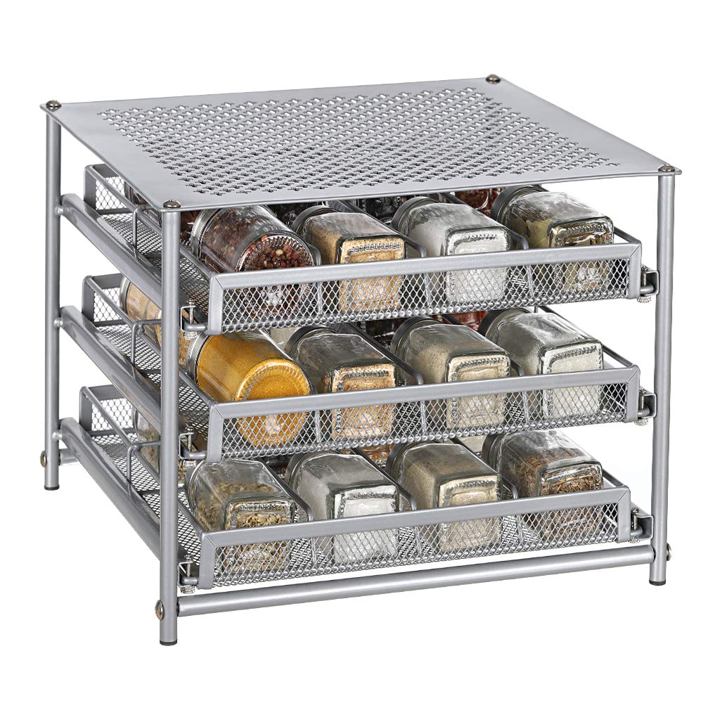 Buy NEX Spice Rack 3 Tier 24Bottle Spice Drawer Organizer for Pantry