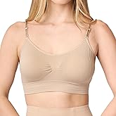 Coobie Women's Seamless Scoopneck Cami Bra with Back Closure Full Coverage T-Shirt Bra